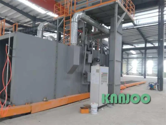 Roller Distance 800mm H Beam Roller Conveyor Shot Blasting Machine Workpiece Cleaning